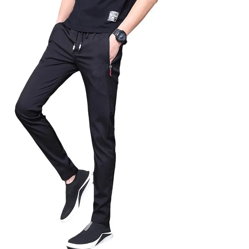 Men's Slim Fit Black Sports Pants 2022 New - Image 8