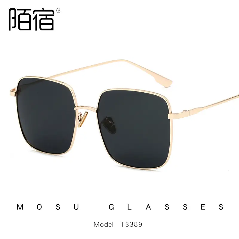 Polarized Square Sunglasses for Women Gold Frame