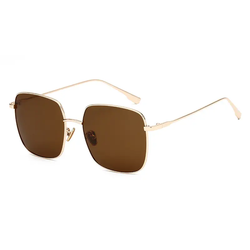 Polarized Square Sunglasses for Women Gold Frame