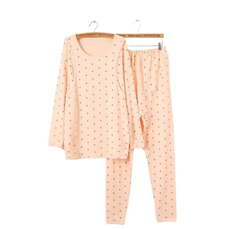Maternity Top Extra Large Peach Polka Dot Long Sleeve - Image 7