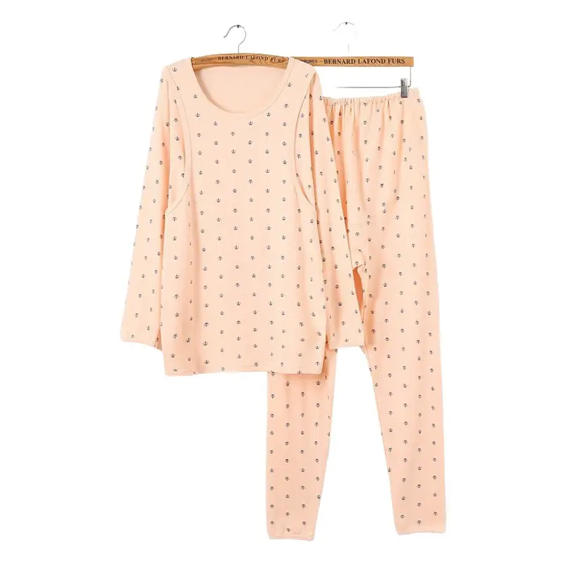 Maternity Top Extra Large Peach Polka Dot Long Sleeve