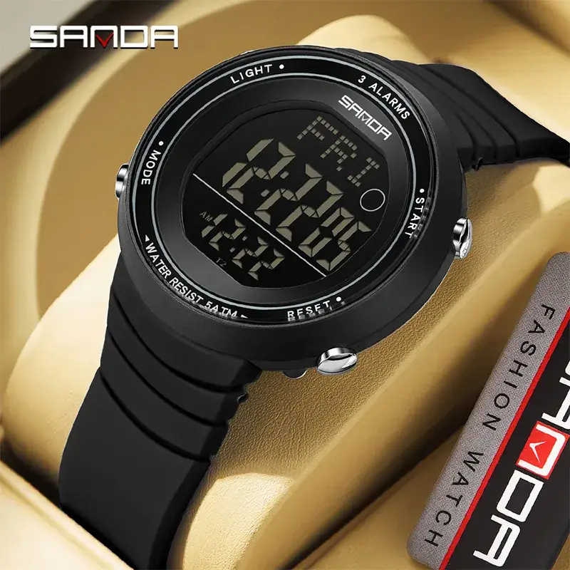 Sanda Digital Watch Black Large Digital Display - Image 10