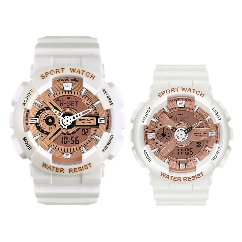 Sanda Digital Watch Black Large Digital Display