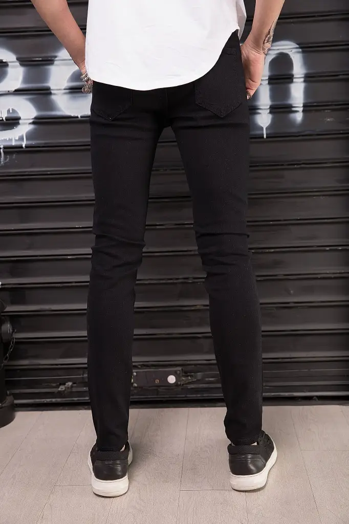 Black Slim Fit Men's Jeans Korean Style Summer Wear — feature 13