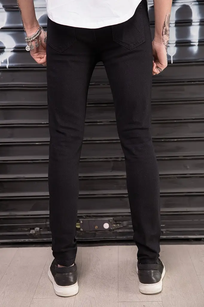 Black Slim Fit Men's Jeans Korean Style Summer Wear — feature 5
