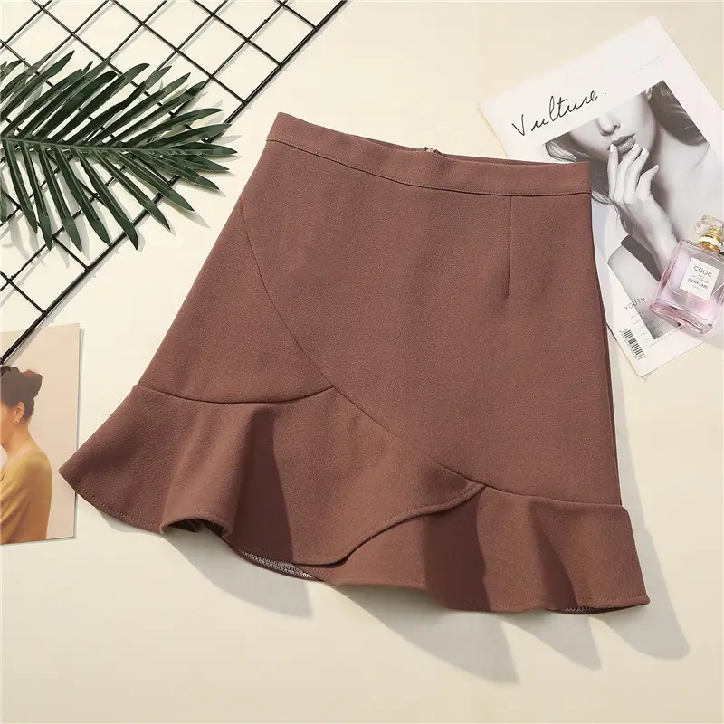 Women Ruffled Skirt Set High Waist Slimming Anti-Running