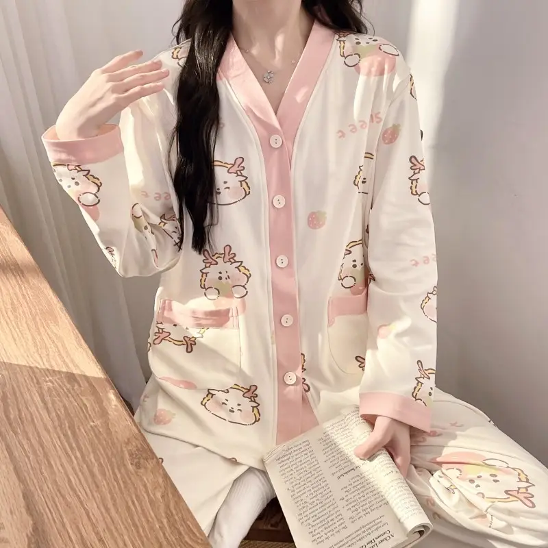 Moon Print Pajamas Set for Women Spring Autumn — feature 17