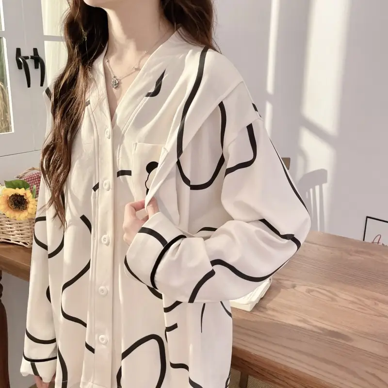 Moon Print Pajamas Set for Women Spring Autumn — feature 25