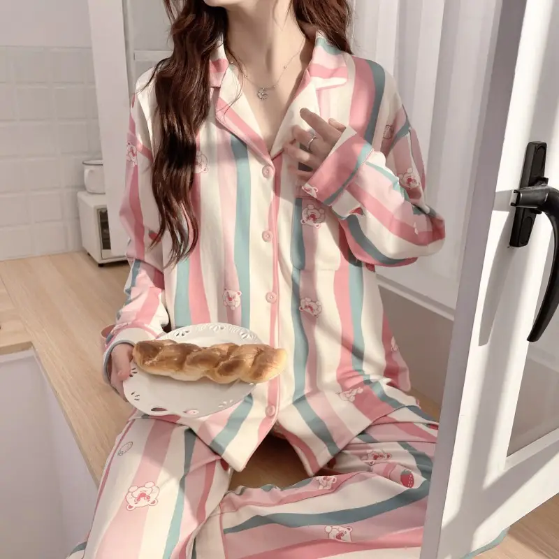 Moon Print Pajamas Set for Women Spring Autumn — feature 37