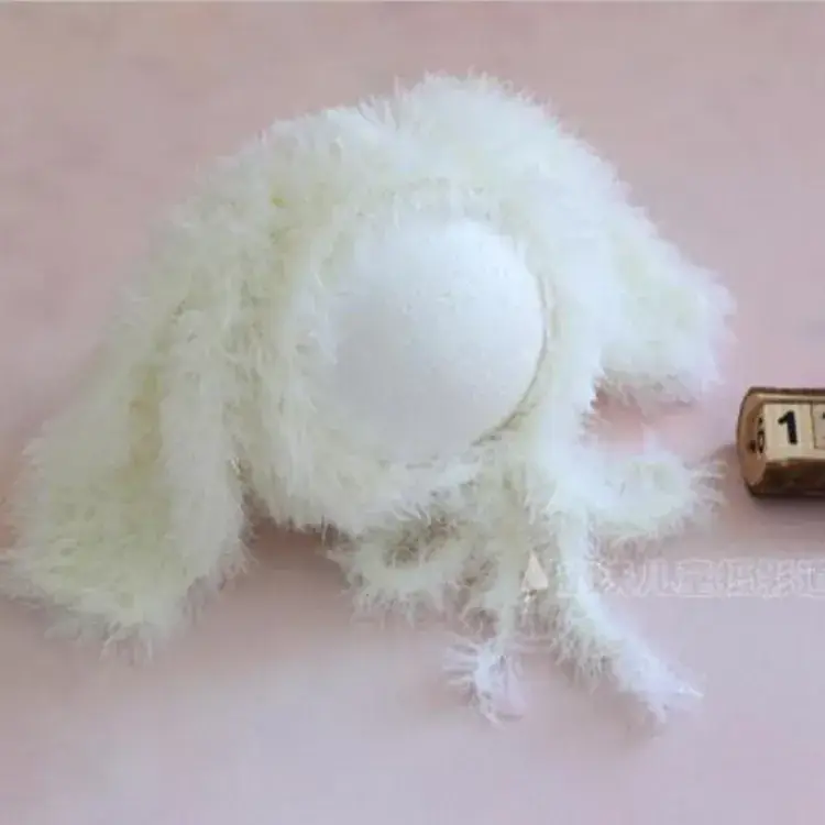 White Faux Fur Hat for Baby Girls & Boys Studio Photo Props