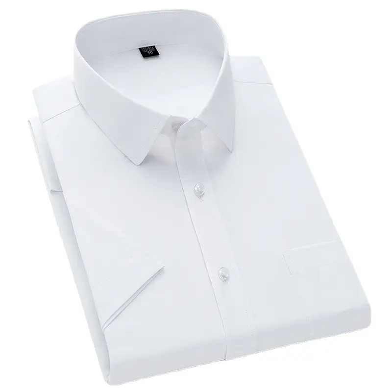 Men Slim Fit White Tie Shirt Business Wear - Image 21