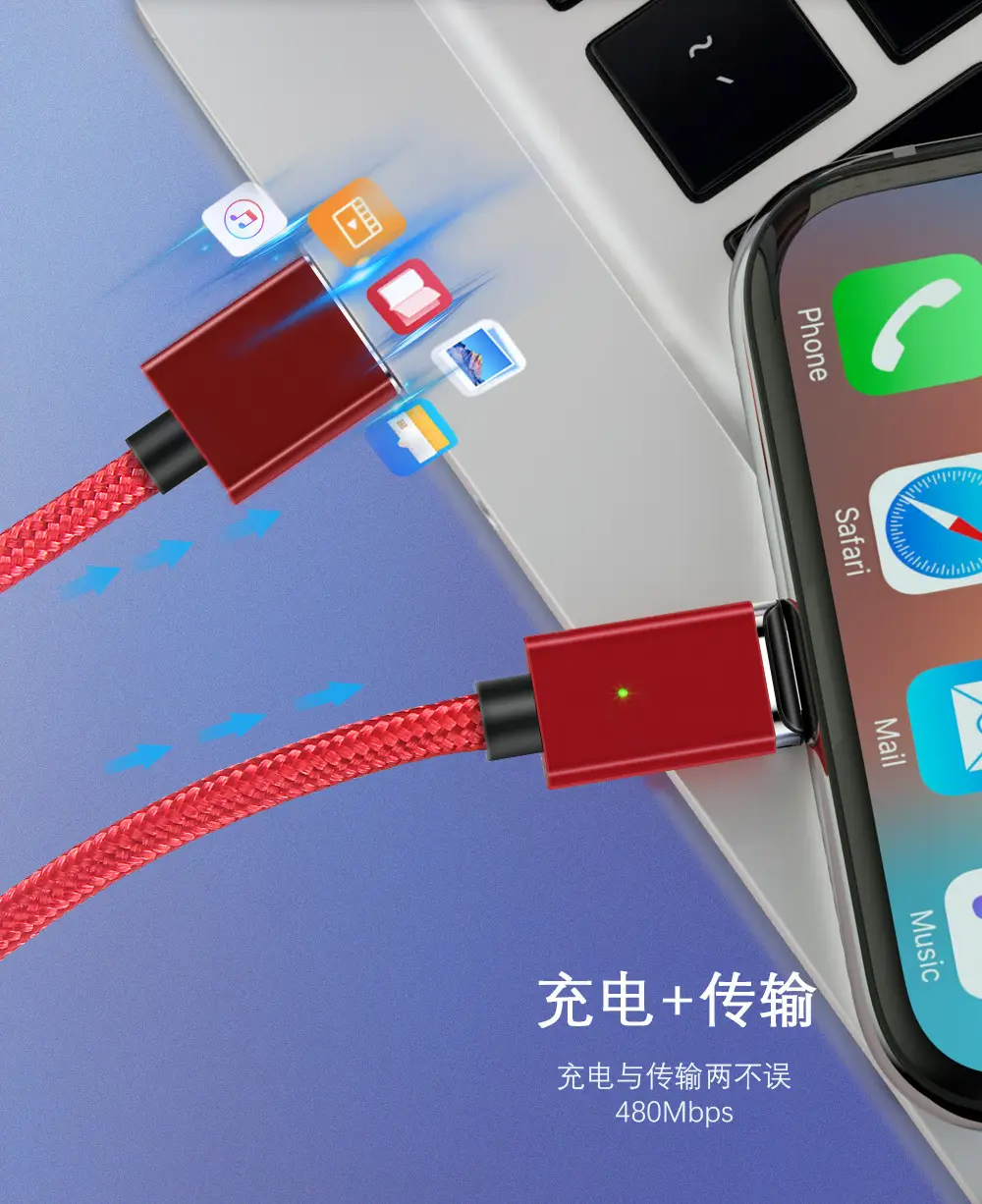 3-in-1 Cross-Bound Magnetic Charging Cable 3A Fast — feature 12