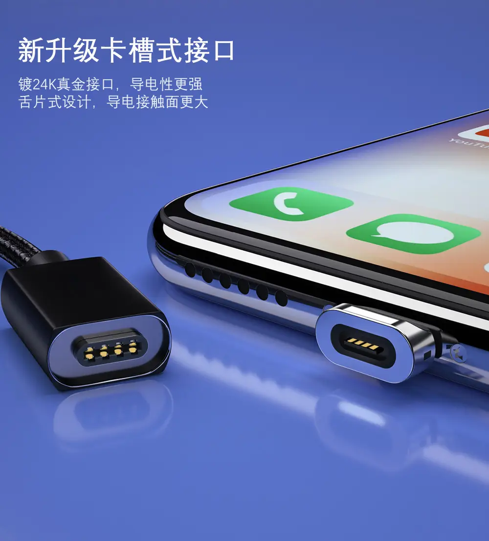 3-in-1 Cross-Bound Magnetic Charging Cable 3A Fast — feature 14
