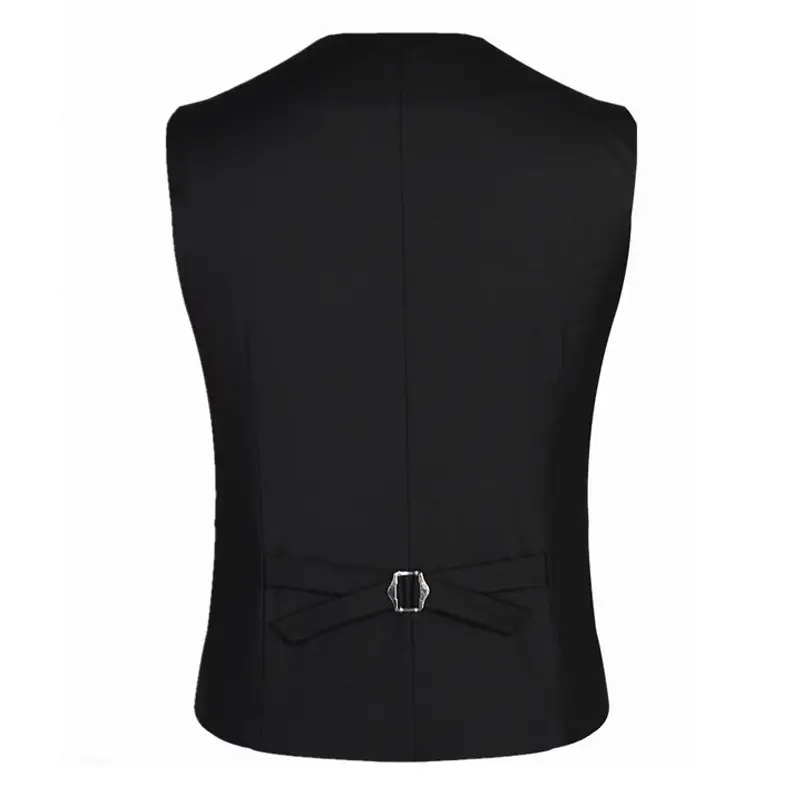 Men's Slim Fit Gray Suit Vest Large Size - Image 11