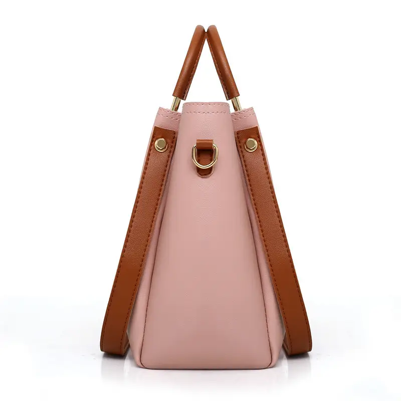 2024 Women's 4-Piece Pink Leather Handbag Set - Image 11