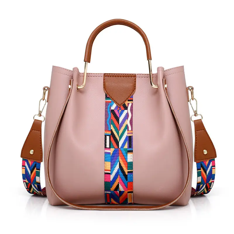 2024 Women's 4-Piece Pink Leather Handbag Set - Image 13
