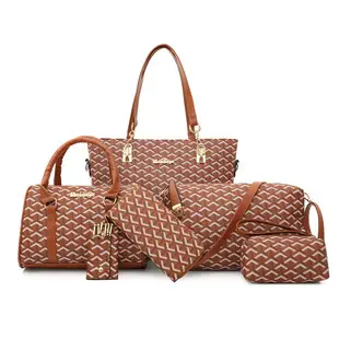 2024 Women's 4-Piece Pink Leather Handbag Set — feature 11