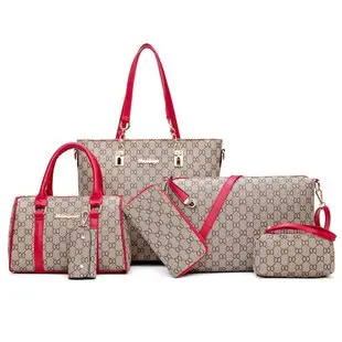 2024 Women's 4-Piece Pink Leather Handbag Set — feature 25