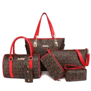 2024 Women's 4-Piece Pink Leather Handbag Set — feature 27