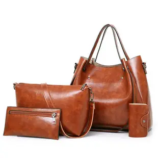 2024 Women's 4-Piece Pink Leather Handbag Set — feature 32