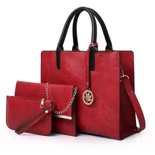 2024 Women's 4-Piece Pink Leather Handbag Set — feature 5