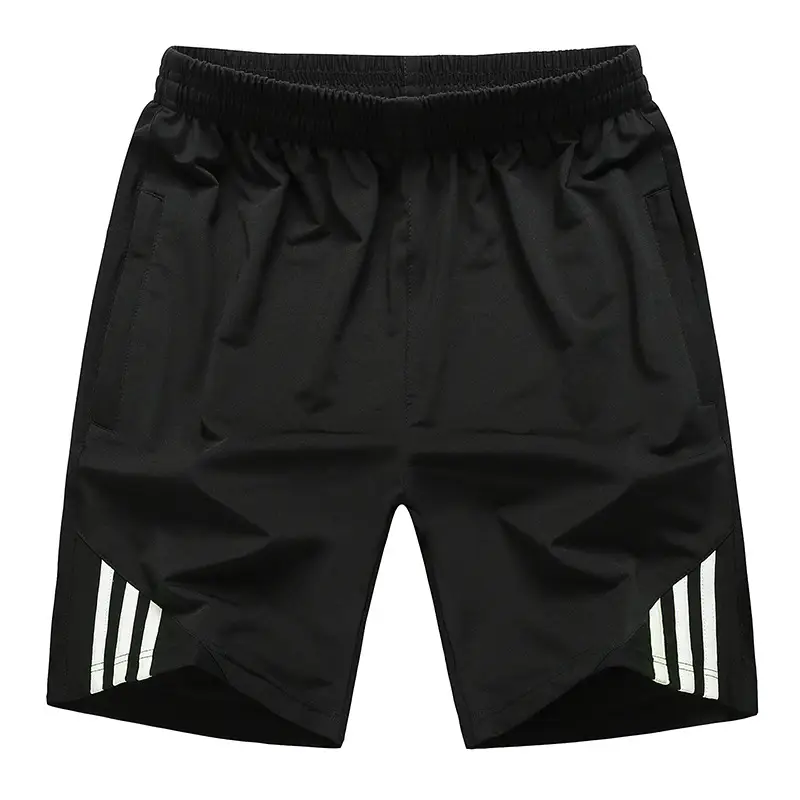 Men's Black Striped Shorts Summer Casual Pants Large - Image 5