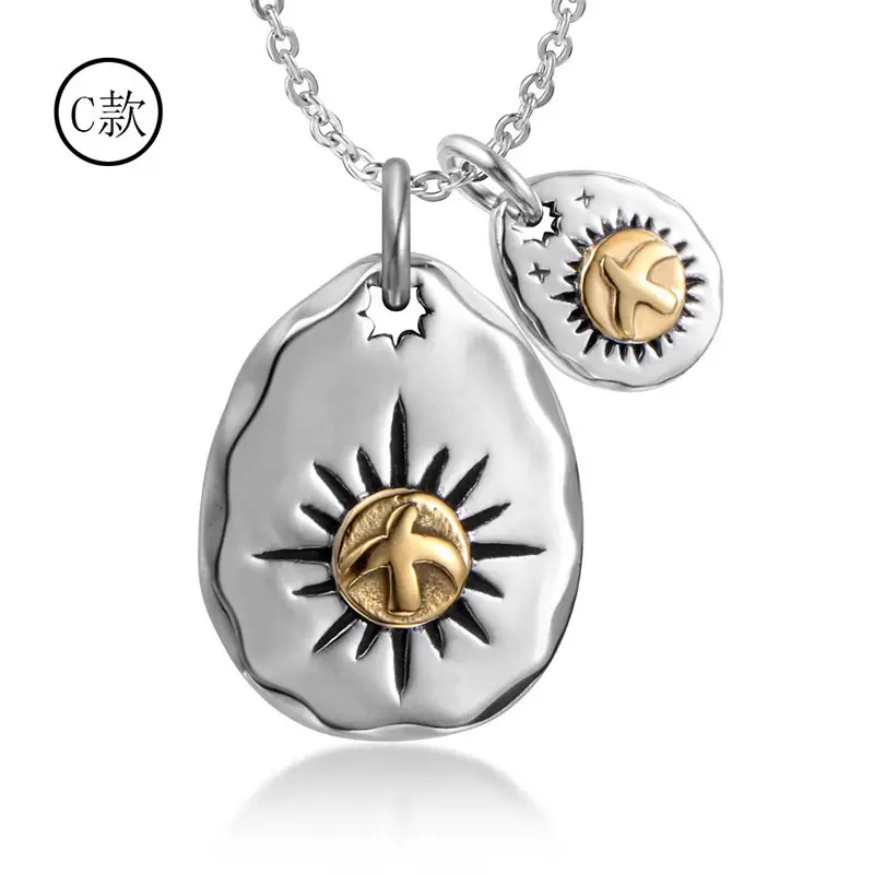 Japanese Flying Eagle Pendant Necklace for Men Women Titanium Steel - Image 3