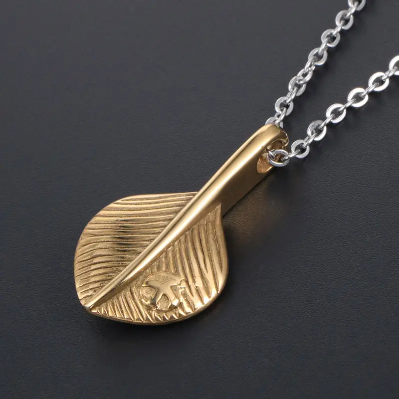 Vintage Feather Titanium Steel Necklace for Men Women - Image 3