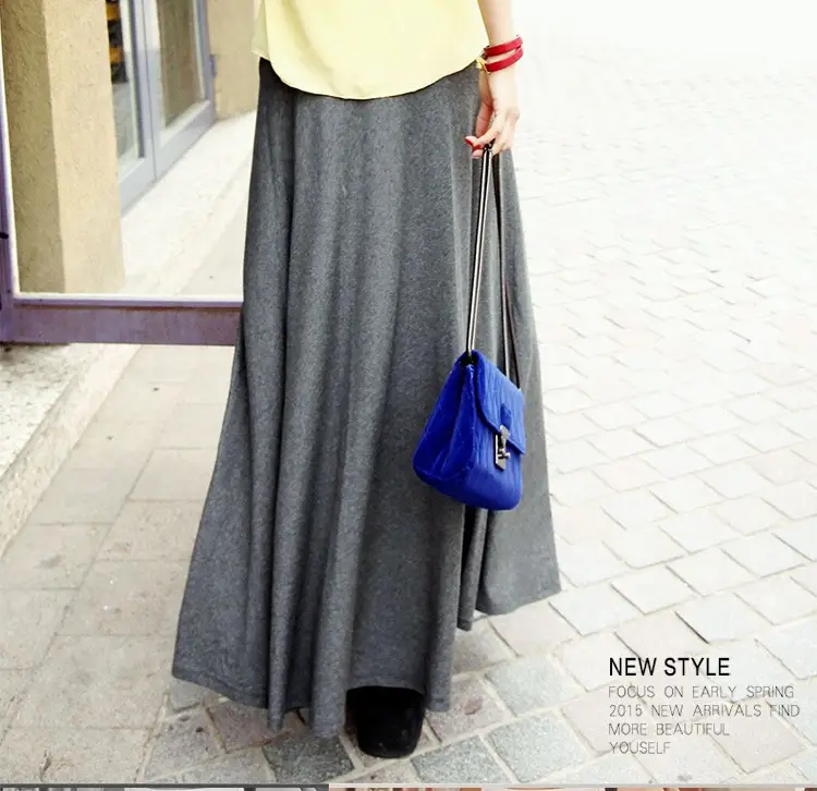 Women's New Modal High Waist Irregular Swing Skirt Black - Image 8