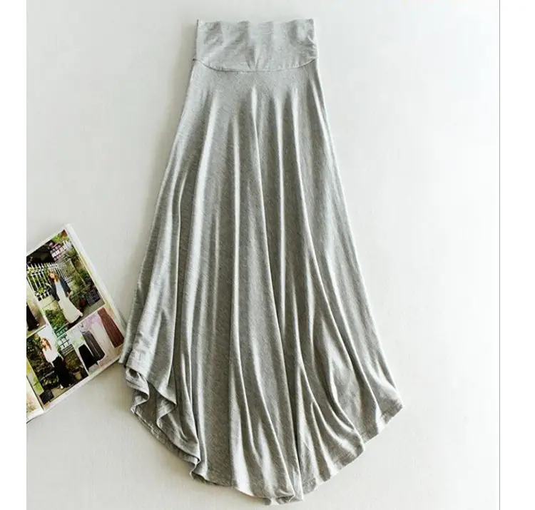 Women's New Modal High Waist Irregular Swing Skirt Black - Image 3
