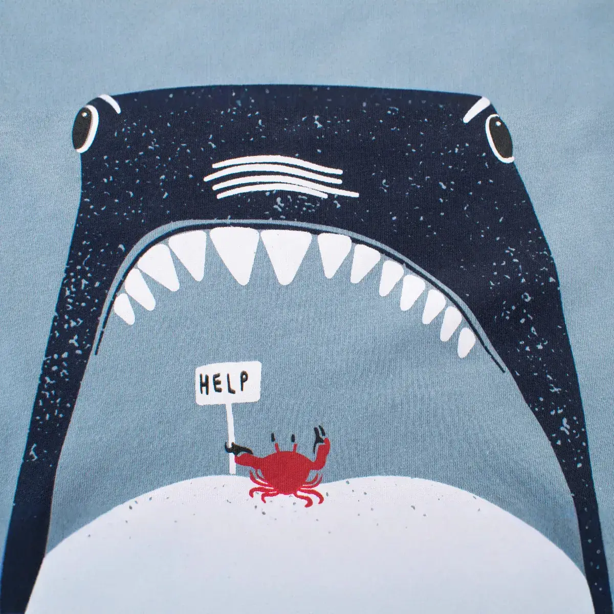 European American Children's 2024 Summer Short Sleeve T-Shirt with Shark Print