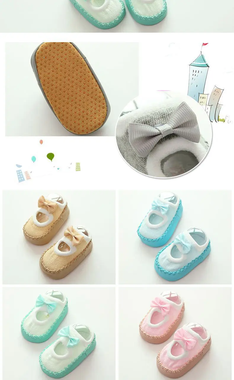 2026 New Baby Socks Beige Bow Soft Sole Walking β feature 7