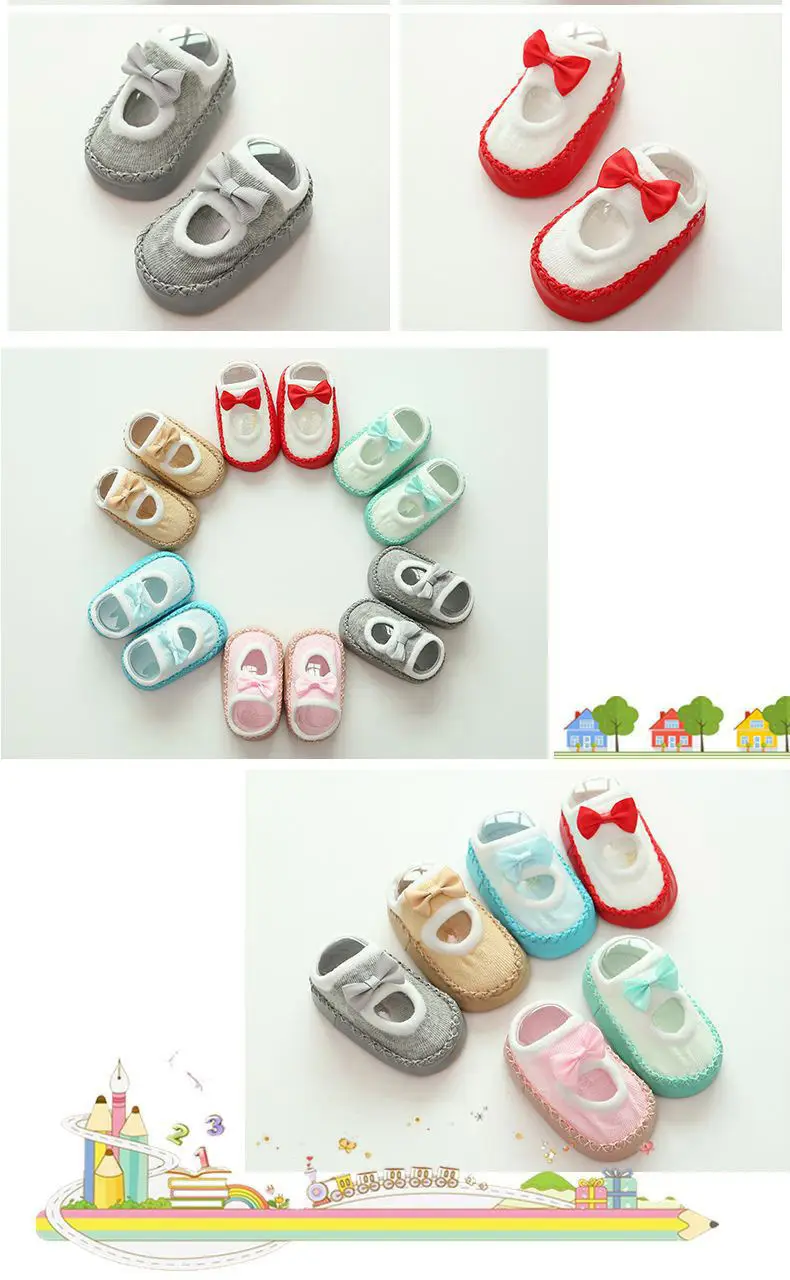 2026 New Baby Socks Beige Bow Soft Sole Walking β feature 8
