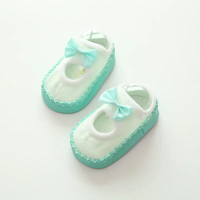 2026 New Baby Socks Beige Bow Soft Sole Walking - Image 2