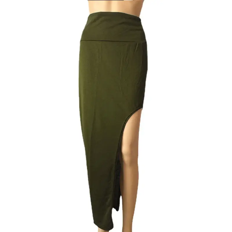 Side-Sleeve Leg Skirt for Women Maroon Slim Fit