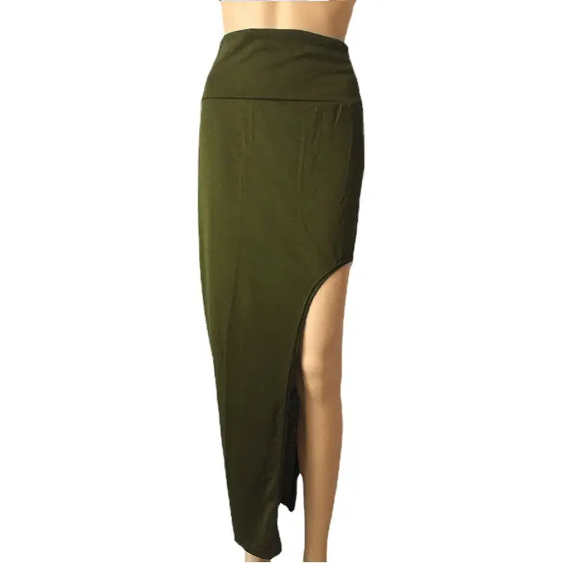 Side-Sleeve Leg Skirt for Women Maroon Slim Fit