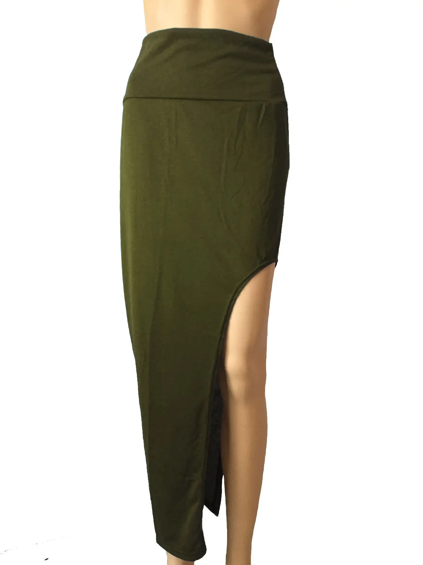 Side-Sleeve Leg Skirt for Women Maroon Slim Fit
