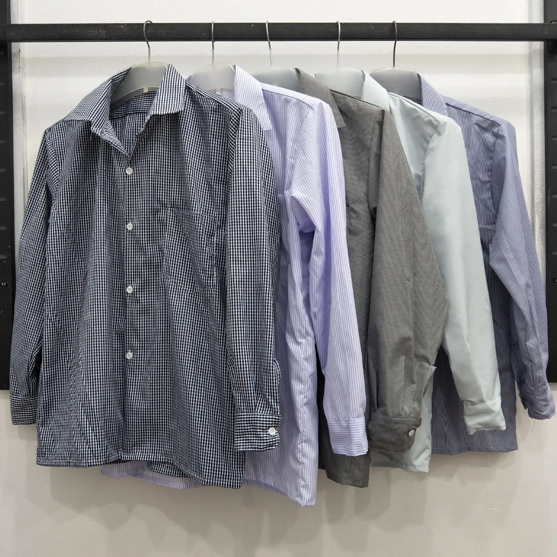 Factory Spring Men's Grey Long Sleeve Shirt Set