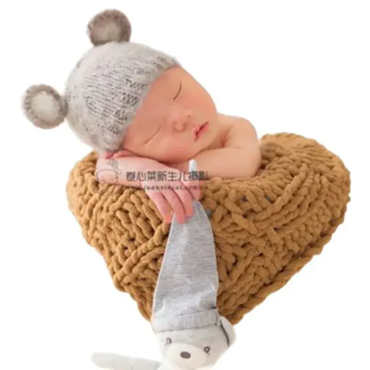 Newborn Baby Hat High End Yellow Mohair Woven 12 - Image 28