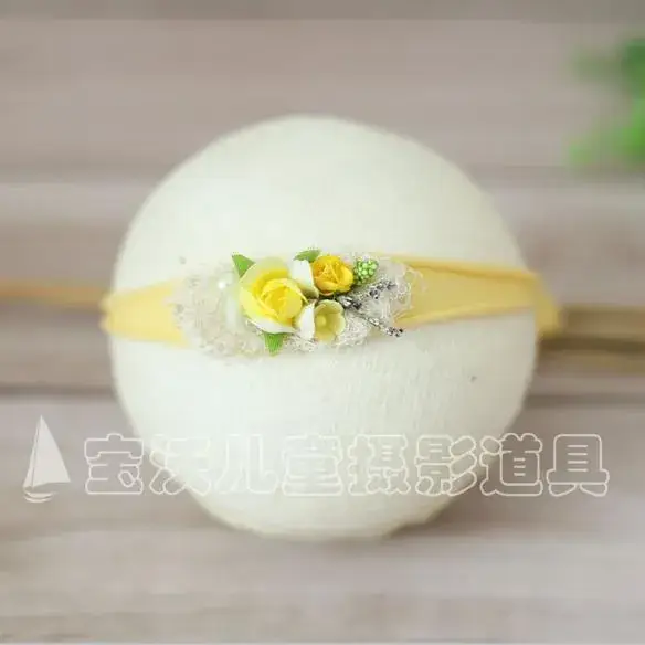 Newborn Baby Hair Band with Floral Embroidery - Image 11