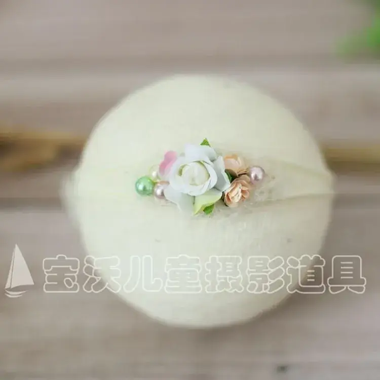 Newborn Baby Hair Band with Floral Embroidery - Image 13
