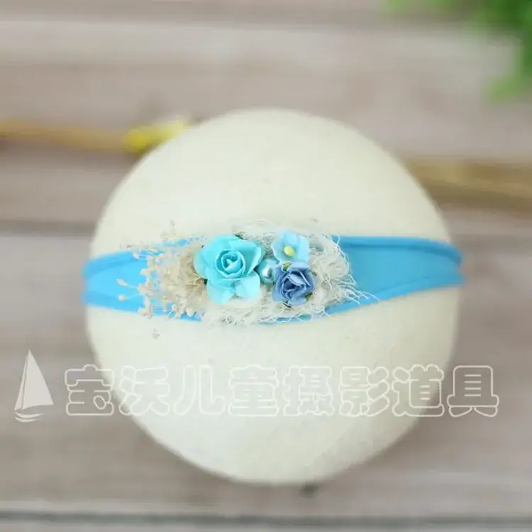 Newborn Baby Hair Band with Floral Embroidery - Image 14