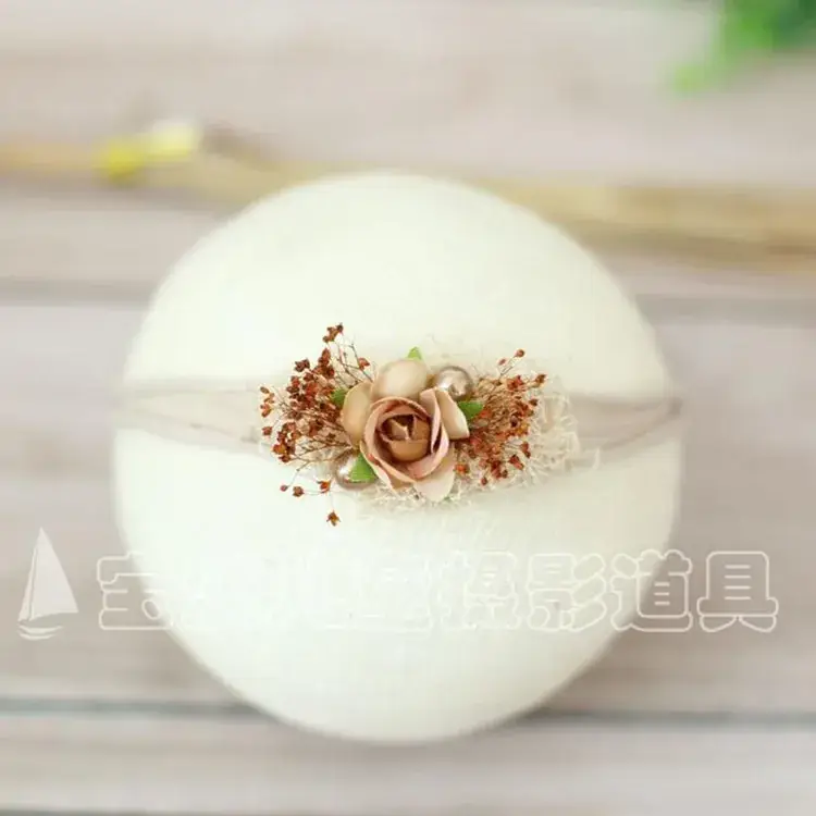 Newborn Baby Hair Band with Floral Embroidery - Image 15