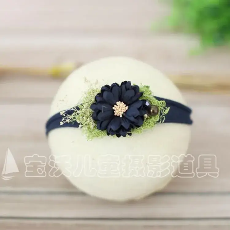 Newborn Baby Hair Band with Floral Embroidery - Image 17