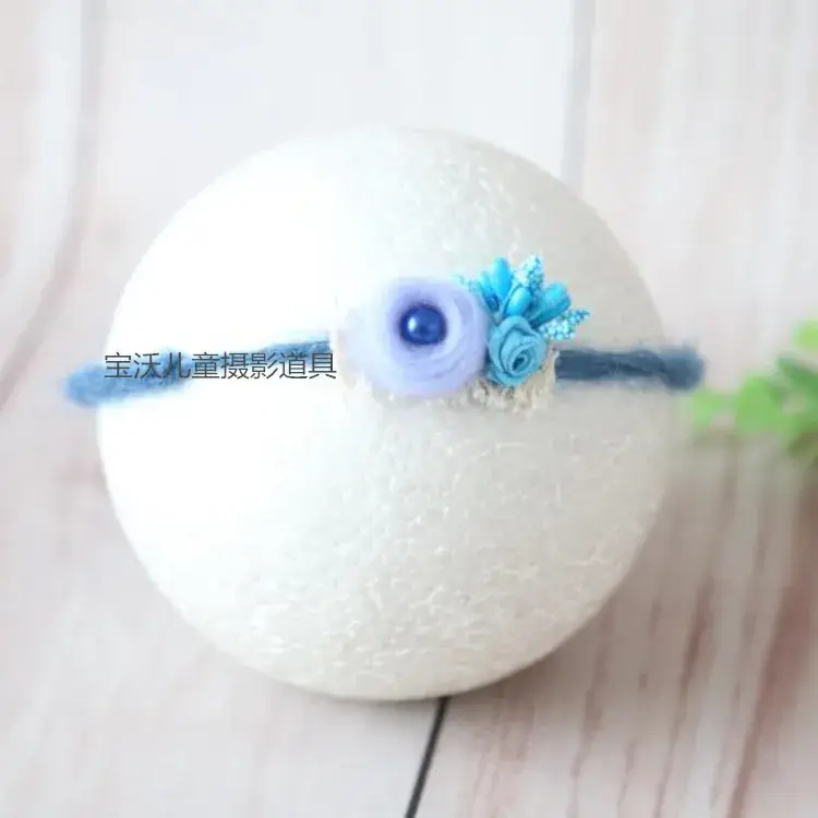 Newborn Baby Hair Band with Floral Embroidery - Image 20