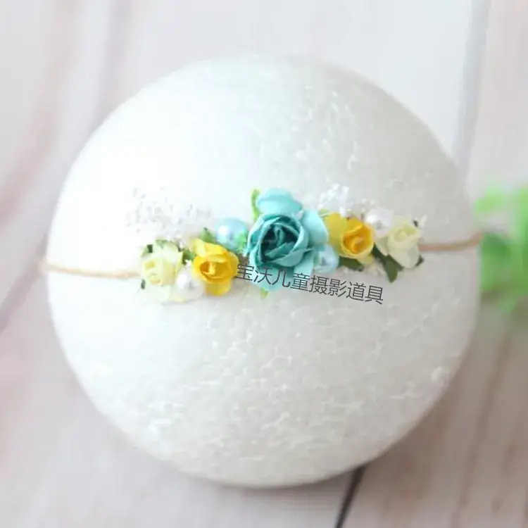 Newborn Baby Hair Band with Floral Embroidery - Image 21