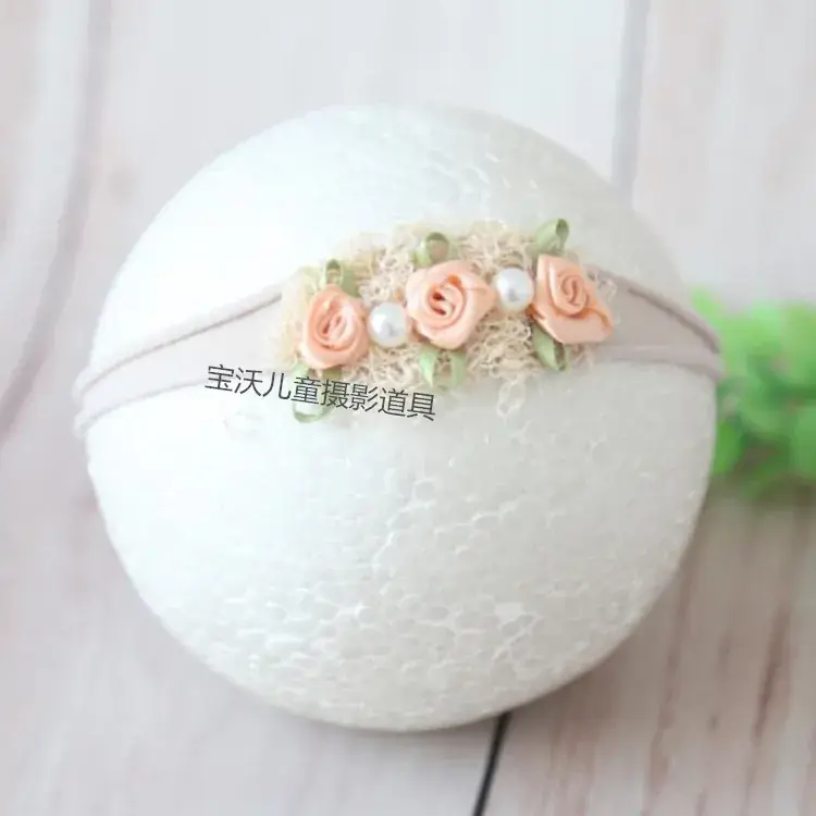 Newborn Baby Hair Band with Floral Embroidery - Image 22