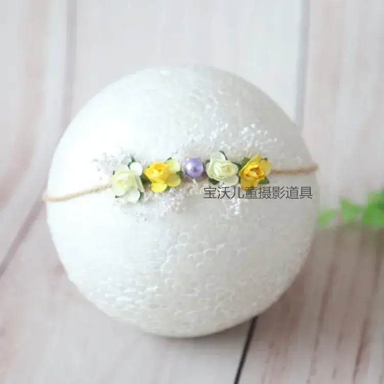 Newborn Baby Hair Band with Floral Embroidery - Image 24