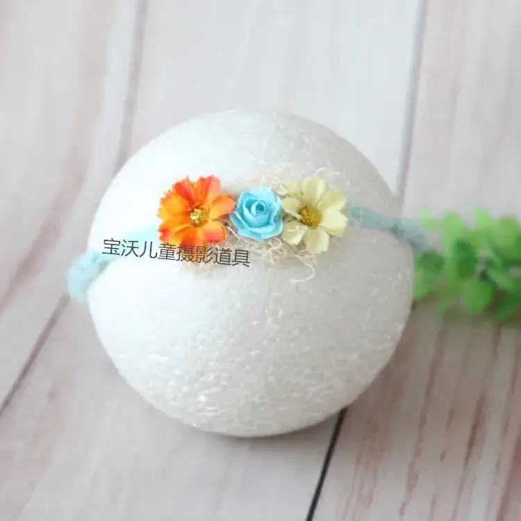 Newborn Baby Hair Band with Floral Embroidery - Image 25