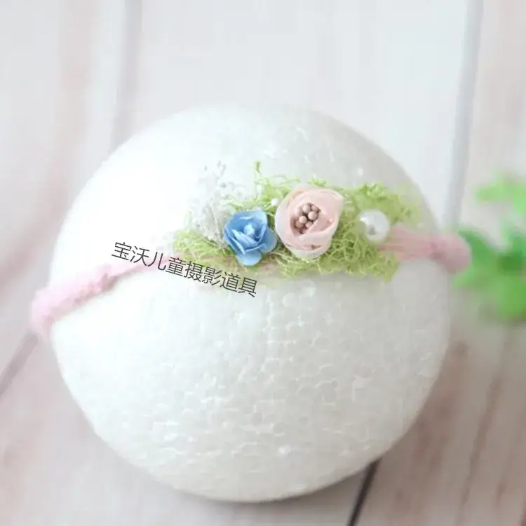 Newborn Baby Hair Band with Floral Embroidery - Image 27